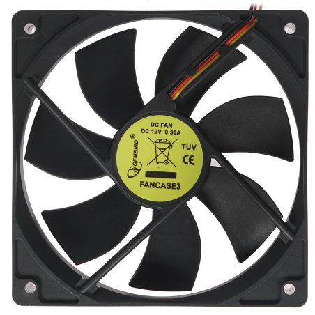Вентилятор для корпуса Gembird FANCASE3 черный, 120 мм, 2000 об/мин, 38 дБ, 3 pin