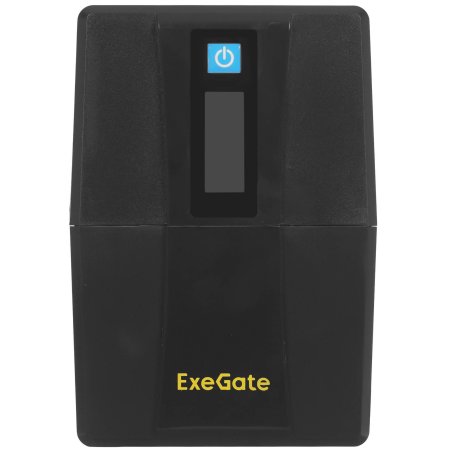 Источник бесперебойного питания ExeGate Power Smart ULB-800 LCD 800VA, черный, 2 евророзетки, USB