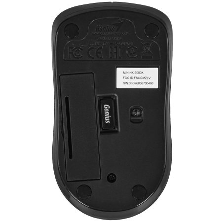 Мышь беспроводная Genius NX-7000X черный, 1200 dpi, радиоканал, USB, кнопки - 3