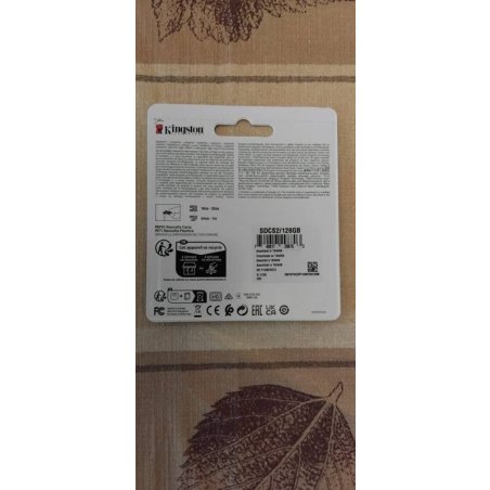 Флеш карта microSDHC 128Gb microSDXC Kingston <SDCS2/128Gb> Class10 UHS-I Canvas Select up to 100Mb/s с адапт.