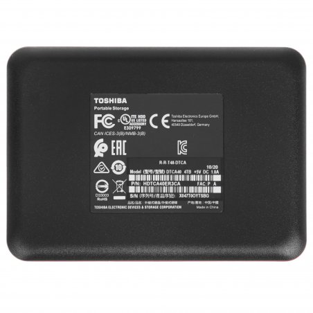 Внешний HDD 2.5" Toshiba Canvio Advance, 4TB, USB 3.2 Gen 1 Type-A, 5400 rpm, красный