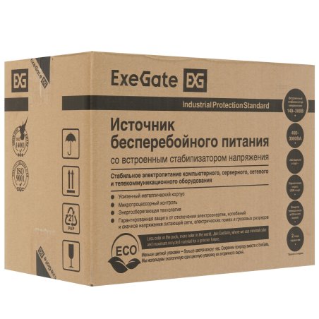 Источник бесперебойного питания ExeGate SpecialPro Smart LLB-2200.LCD.AVR.EURO.RJ 2200VA/1300W, LCD, AVR, 4 евророзетки, RJ45/11, черный
