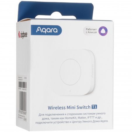 Умная кнопка Aqara T1 1кн. р.д.10м белый