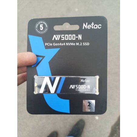 Накопитель SSD Netac NV5000 Pro, 500Gb, M.2 2280, PCIe 4.0 x4, NVMe, R/W 4800/2700, с радиатором