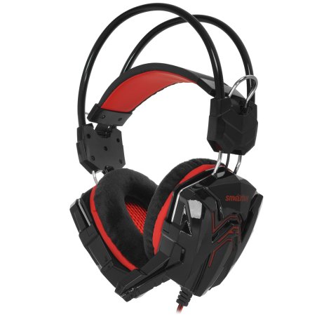 Игровая гарнитура RUSH COBRA, динамики 40мм, велюровые амбушюры, черный/красный (SBHG-1300)