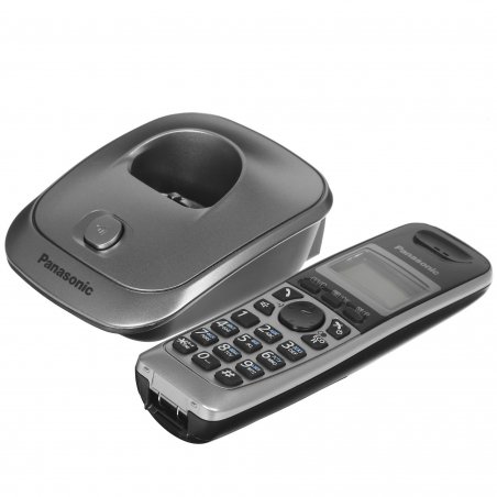 Телефон беспроводной (DECT) Panasonic KX-TG2511RUM (металик) АОН, Caller ID,спикерфон на трубке,переход в Эко режим одним нажатием