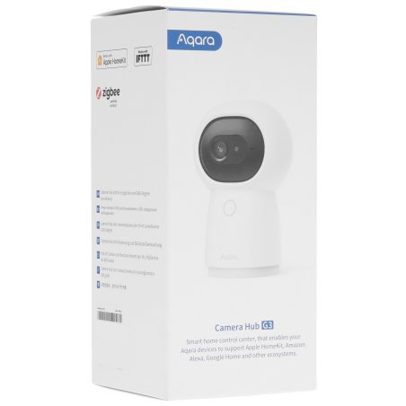 Камера AQARA Camera Hub G3/Камера+ управления/Управление жестами/Камера 360/2K 2304х1296p/Протокол связи:Zigbee/WiFi/Питание:USB-C/ белый CH-H03