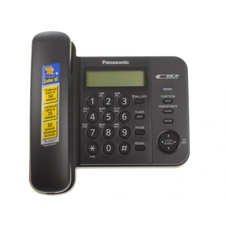 Телефон проводной Panasonic KX-TS2356RUB черный АОН,Caller ID,ЖКД,блокировка набора,выключение микрофона