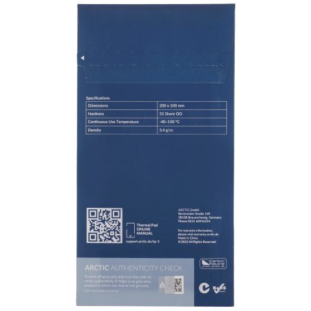 Термопрокладка Arctic Thermal pad 200x100мм, 1.0мм - 2 Pack TP-3 (ACTPD00059A)