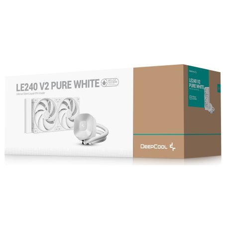 Система водяного охлаждения Deepcool LE240 V2 Zero Dark Soc-AM5/AM4/1200/1700/1851 черный 4-pin 28.2-31.6dB Al 220W 1359gr Ret (R-LE240ZERO-BKLNMD-G-1)