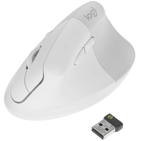 Мышь беспроводная Logitech Lift Vertical Ergonomic белый/PALE GREY (4000dpi 6but) (910-006480)