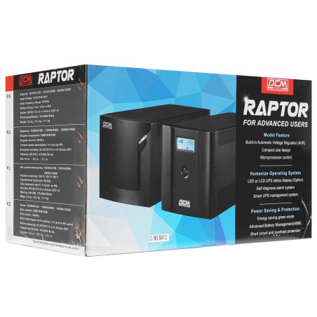 Источник бесперебойного питания Powercom Raptor RPT-1500AP 900Вт 1500ВА черный