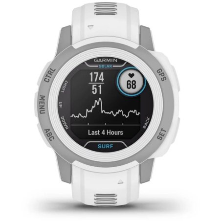 Смарт-часы Garmin Instinct 2s Solar 40мм 1.2" AMOLED корп.черный/белый рем.белый (010-02564-03)