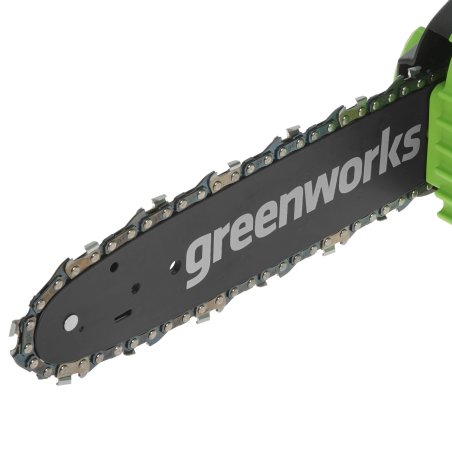 Цепная пила аккумуляторная GreenWorks G24CS25, 24 В, 25 см, без АКБ и ЗУ (2007707)