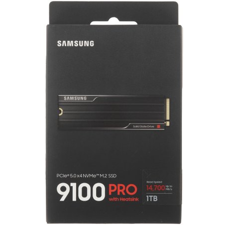 Накопитель SSD 1Tb Samsung 9100 PRO, M.2, PCI-E 5.0 x4, TLC 3D NAND R/W - 14800/13400 Mb/s с радиатором