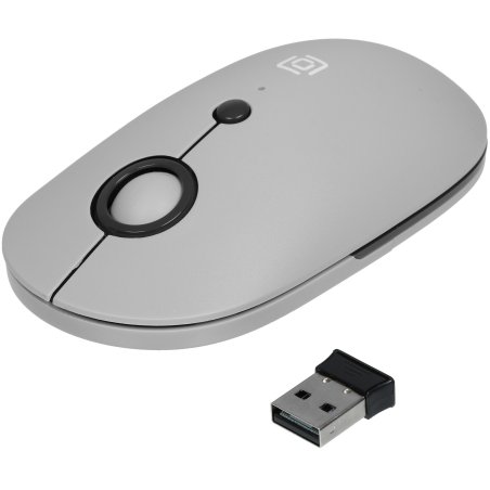 Мышь беспроводная Oklick 409MW графитовый, 1600 dpi, радиоканал, Bluetooth, USB, кнопки - 4