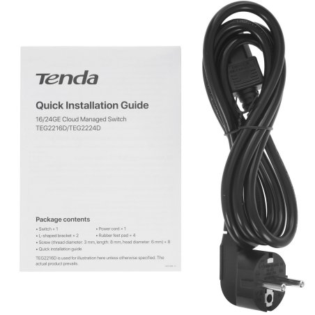 Коммутатор облачный управляемый Tenda TEG2224D 24x1 Gbит/с, металлический корпус