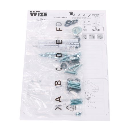 Крепеж Wize WPA-S серебро Универсальное комплект для проектора, длина штанги 36-46 см, наклон +/- 15°, поворот +/- 15°, до 12 кг, 260х260