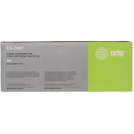 Картридж лазерный Cactus CS-O401 (44992403) черный (1500 стр.) для Oki B401/MB441/451