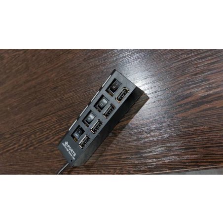 USB-хаб Smartbuy (SBHA-7204-B) USB 2.0 хаб 4 порта, черный