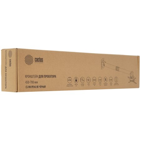 Кронштейн для проектора Cactus CS-VM-PR16L-BK черный макс.13.6кг настенный и потолочный поворот и наклон