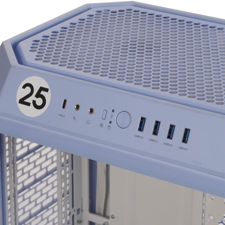 Компьютерный корпус Thermaltake The Tower 600 Hydrangea голубой без БП ATX 13x120мм 9x140мм 4xUSB3.0 audio bott PSU