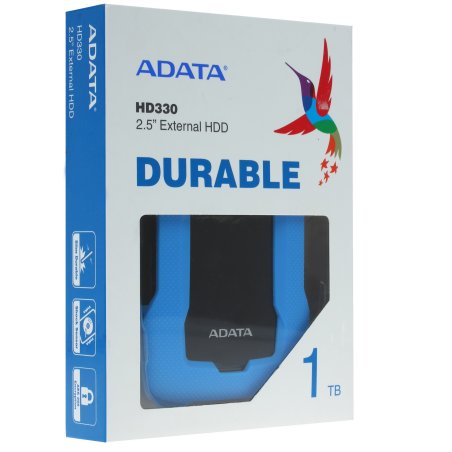 Внешний HDD 2.5" ADATA HD330, 1TB, USB 3.2 Gen 1 Type-A, 5400 rpm, синий