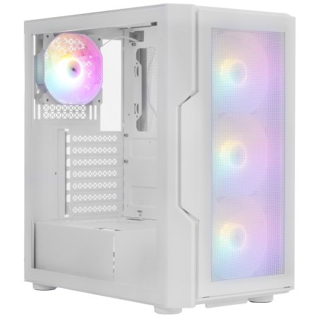 Компьютерный корпус 1STPLAYER TRILOBITE T7-P белый/ATX/4x120мм LED fans/T7-P-WH-4F1-W