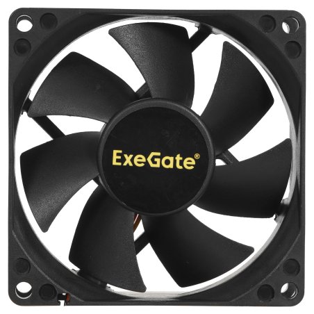 Вентилятор для корпуса ExeGate ExtraPower EP08025S3P черный, 80 мм, 2500 об/мин, 25.5 дБ, 3 pin
