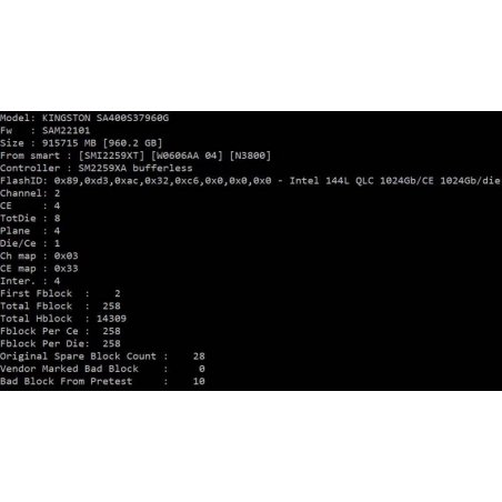 Накопитель SSD Kingston A400, 960Gb, SATA III, 2.5", R/W 500/450
