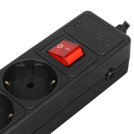 Сетевой фильтр Perfeo "POWER+",PF_A4660 (3,0м, 5 розеток, черный (PF-PP-5/3,0-B))