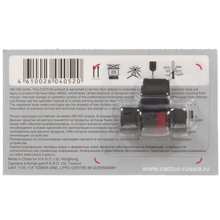 Картридж матричный Cactus CS-IR40 черный/красный (300 000 знаков) для Citizen IR40T/IR50/Citizen CX123/CX120