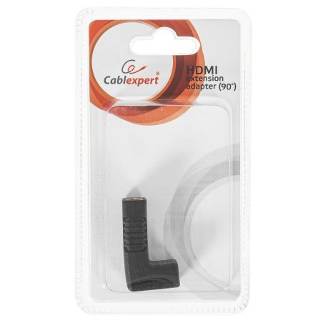 Переходник Gembird Переходник HDMI-HDMI 19F/19F, угловой, золотые разъемы, пакет A-HDMI-FFL