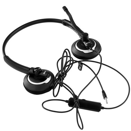 Наушники с микрофоном Acer OHW307 черный 1.8м накладные оголовье (ZL.HDSEE.002)