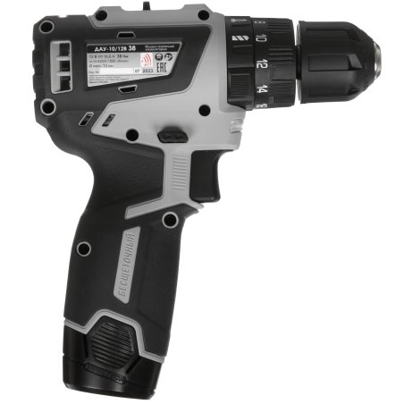 Дрель-шуруповерт аккумуляторная бесщеточная ИНТЕРСКОЛ ДАУ-10/12В 38 МиниМАКС 767.2.2.45 Li-ion, кейс, 2 аккум., 2,5 А·ч, ЗУ