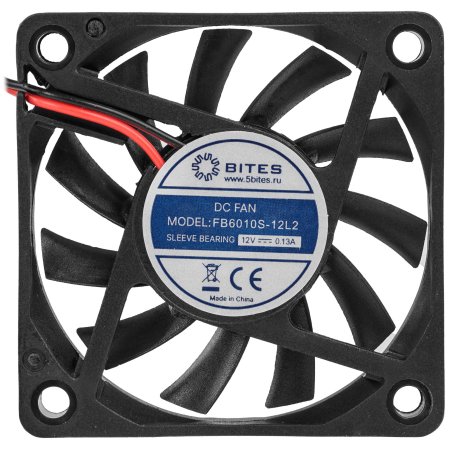 Вентилятор для корпуса 5bites FB6010S-12L2 черный 60мм 3200rpm 26db 2-pin