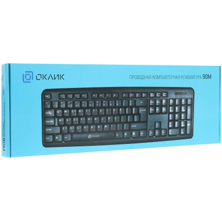 Клавиатура проводная Oklick 90M, USB, черный