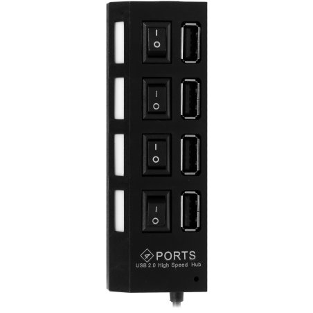 USB-хаб Smartbuy (SBHA-7204-B) USB 2.0 хаб 4 порта, черный