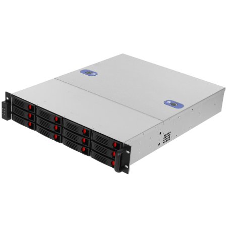 Серверный корпус ExeGate Pro 2U550-HS12 (RM 19", высота 2U, глубина 550, БП 1U-500ADS,12xHotSwap, USB)