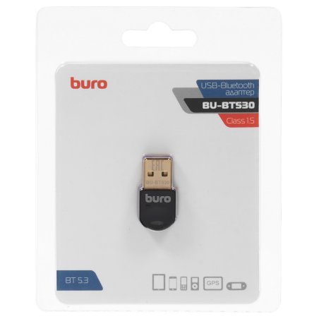 Адаптер USB Buro BU-BT530 Bluetooth 5.3+EDR class 1.5 20м черный