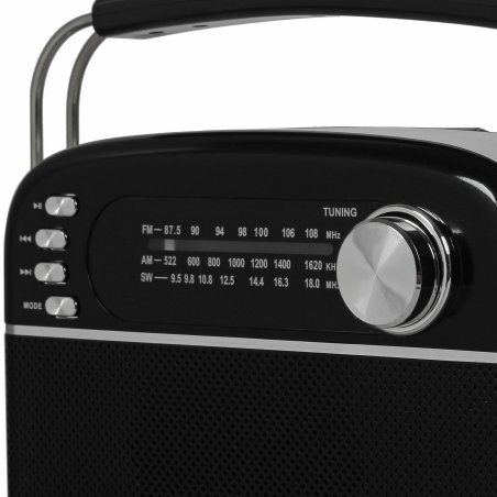 Радиоприемник SVEN SRP-505 (4 Вт, FM/AM/SW, USB, SD/microSD, Bluetooth, 1200 мА·ч)черный