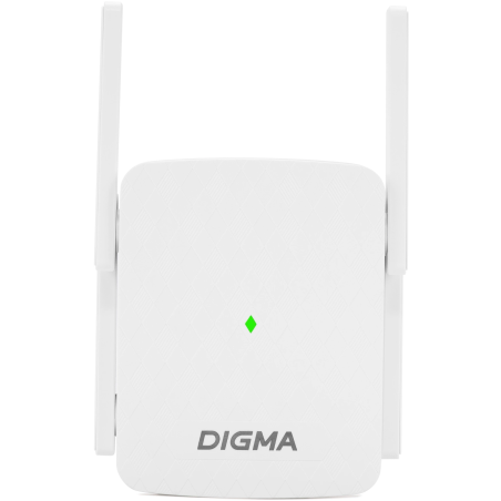 Повторитель беспроводного сигнала Digma D-WR310 (D-WR310V2) N300 Wi-Fi белый