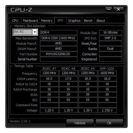 Оперативная память AMD Radeon R9, DDR4, 16GB (1x16GB), 3200MHz, CL16, DIMM