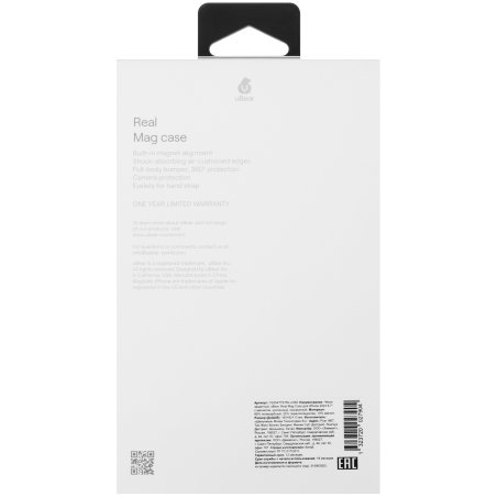 Чехол (клип-кейс) uBear для Apple iPhone 15 Plus Real Mag Case with MagSafe прозрачный (CS254TT67RL-I23M)