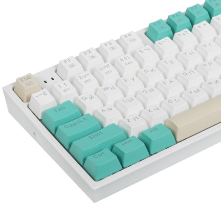 Клавиатура беспроводная Defender REDRAGON VEIGAR USB, Bluetooth/Радиоканал, бело-голубая