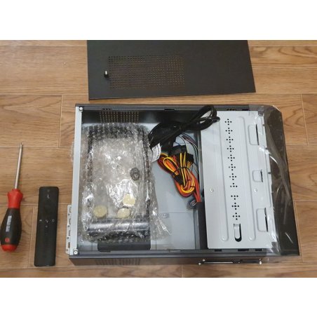 Компьютерный корпус ExeGate EX268691RUS Компьютерный корпус MiniITX ExeGate MI-207 Black, miniITX/mATX, (M450, 80мм), 2*USB, Audio