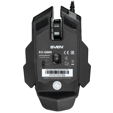 Мышь проводная SVEN RX-G880 черный, 7000 dpi, USB, кнопки - 7