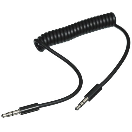 Аудиокабель AUX Rexant 3.5 мм шнур спираль 1 м черный