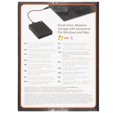 Внешний HDD 2.5" Seagate One Touch, 4TB, USB 3.2 Gen 1 Type-A, 5400 rpm, черный