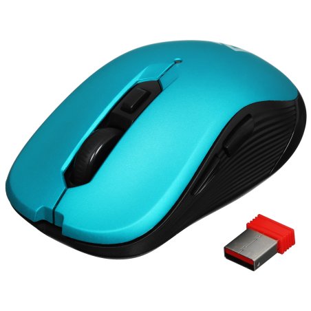 Мышь беспроводная Defender Gassa MM-105 бирюзовый, 1600 dpi, радиоканал, USB, кнопки - 6